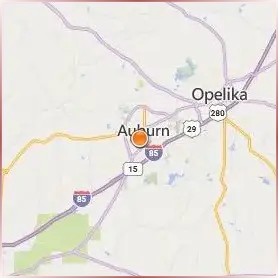 Auburn University Location Map Auburn University Location Map