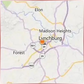Lynchburg College Location Map Lynchburg College Location Map