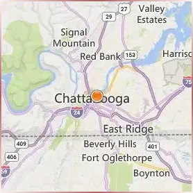 The University of Tennessee Chattanooga Location Map The University of Tennessee Chattanooga Location Map