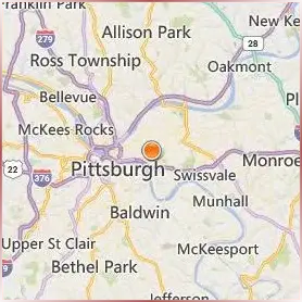 University of Pittsburgh Location Map University of Pittsburgh Location Map