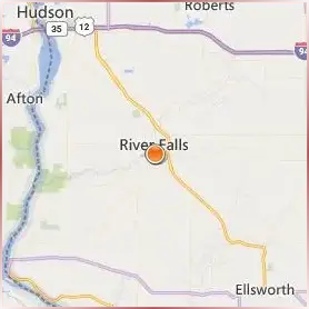 University of Wisconsin River Falls Location Map